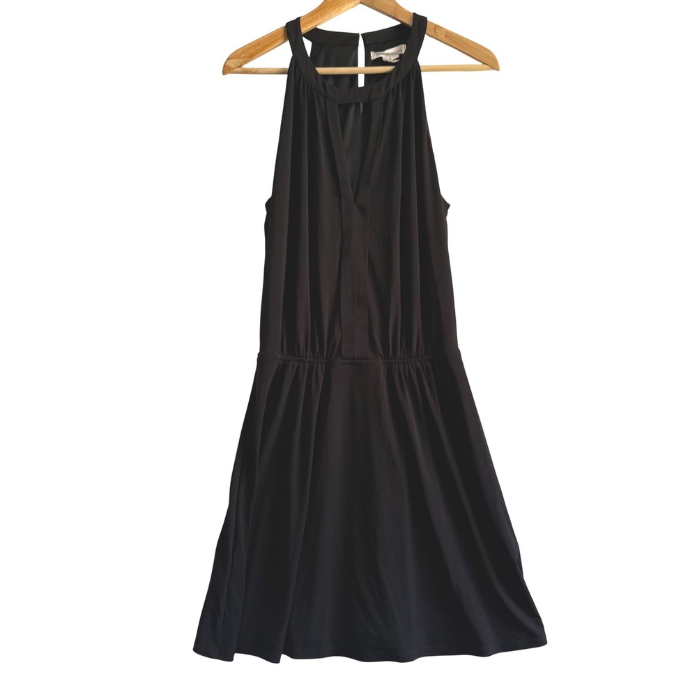 BCBGeneration | Black Halter Neck Elastic Waist A Line Dress Size M
